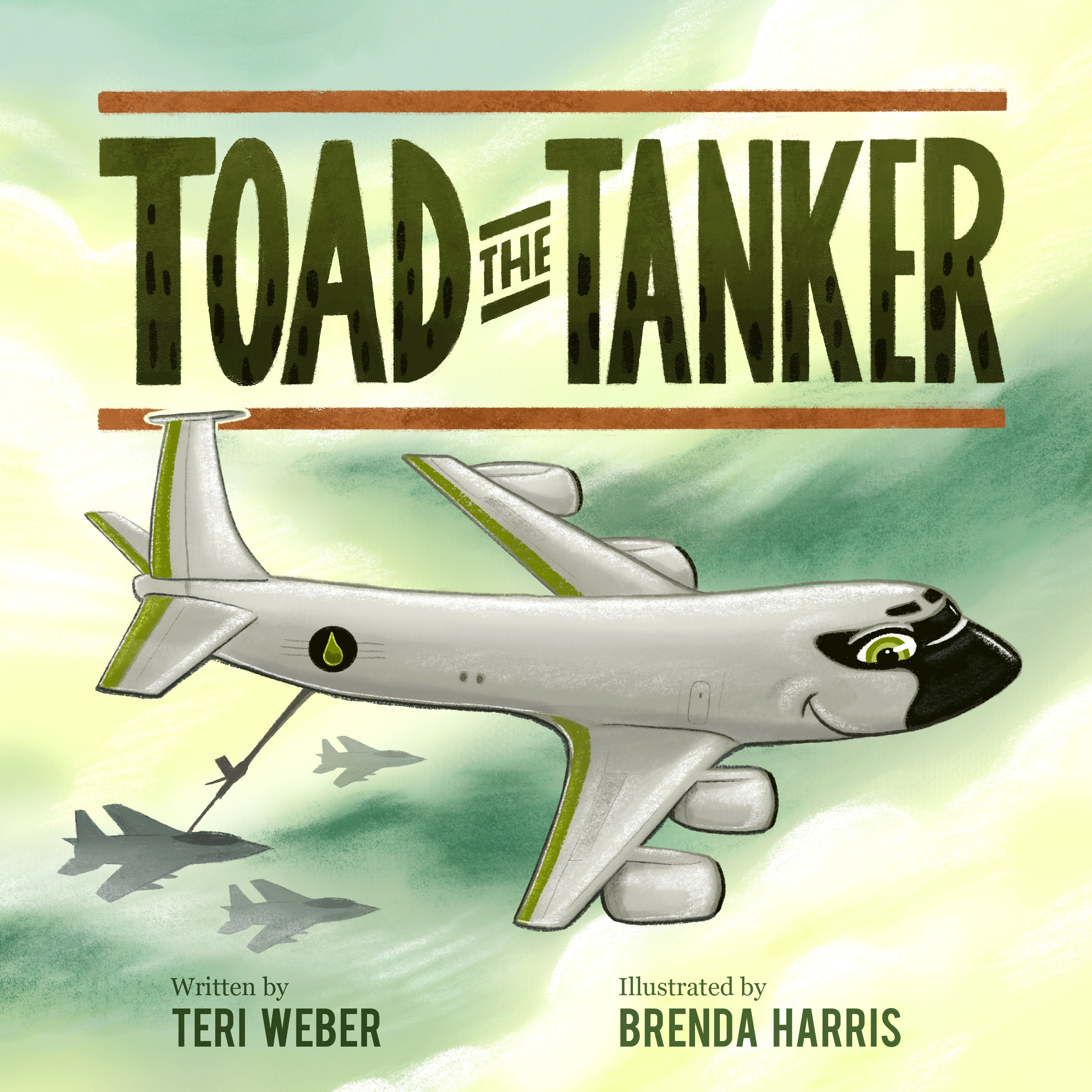 cover for Toad the Tanker by Teri Weber, illustrated by Brenda Harris, published by Elva Resa Publishing, distributed by Military Family Books, Operation AviationTM series, ISBN 979-8-88752-022-3 (HC ENG)