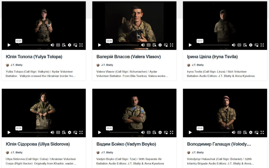 Audio recordings by JT Blatty of Ukraine's 2014 Revolutionaries