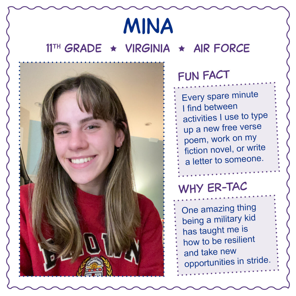 Elva Resa Teen Advisory Committee - Meet Mina