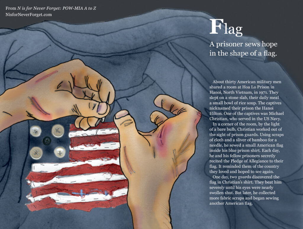 N is for Never Forget: page F for Flag