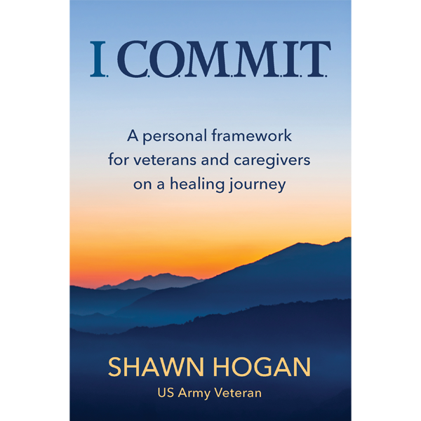 cover of I COMMIT by Shawn Hogan, sunrise over mountains