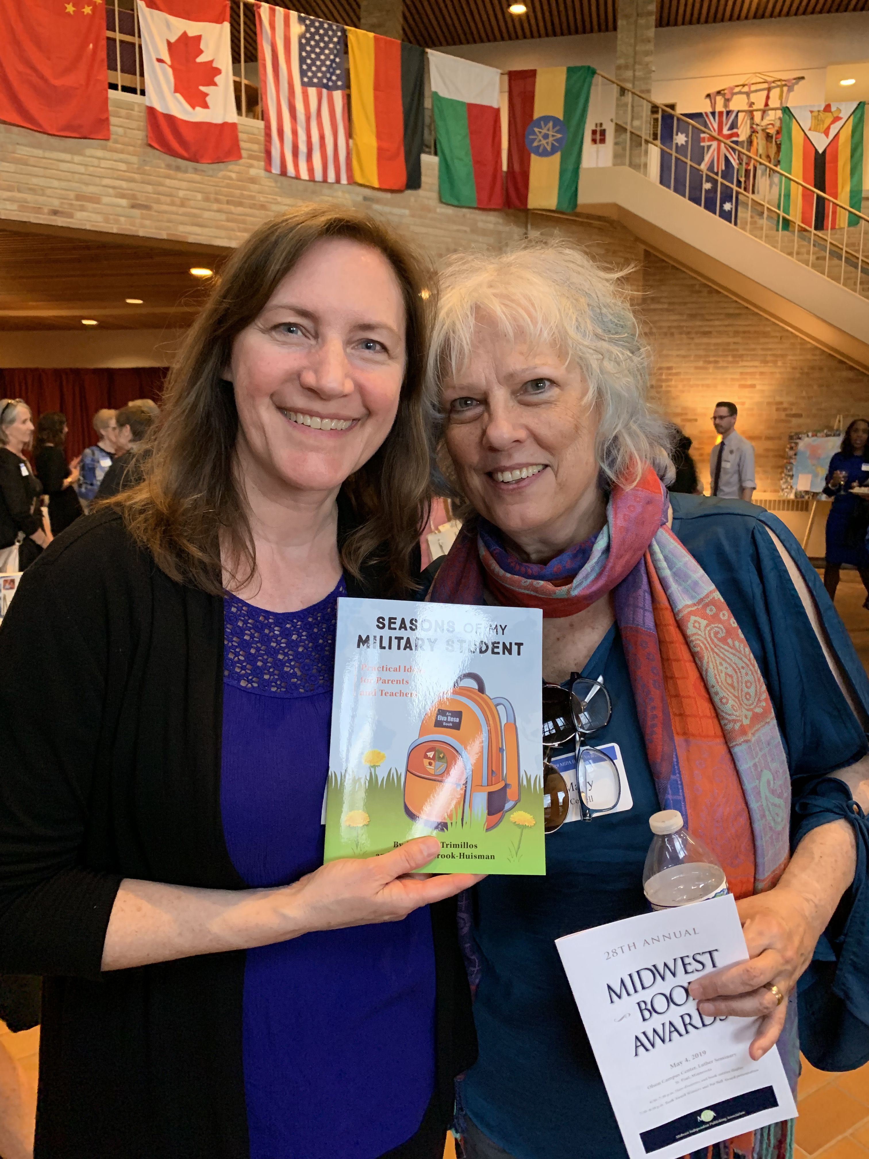 Karen Pavlicin-Fragnito and Marly Cornell attended the Midwest Book Awards in St Paul May 4, where Seasons of My Military Student earned a finalist distinction.