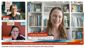 Lindsay Swoboda, author of Holding On and Letting Go, talks with Anna and Selena on the 15ish Minute Coffee Chat podcast about maintaining creativity