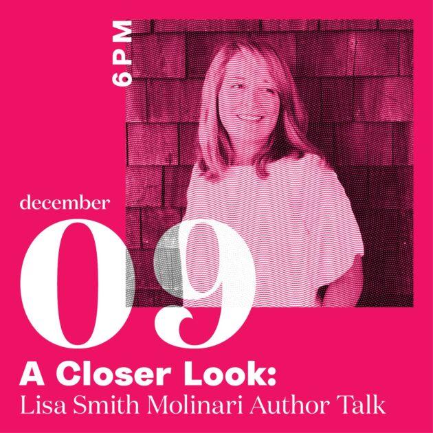 Lisa Smith Molinari will read from her multiple-award-winning, hilarious memoir The Meat and Potatoes of Life: My True Lit Com, Friday, December 9, 2022, 6 PM ET at Curiosity & Co. in Jamestown, RI.